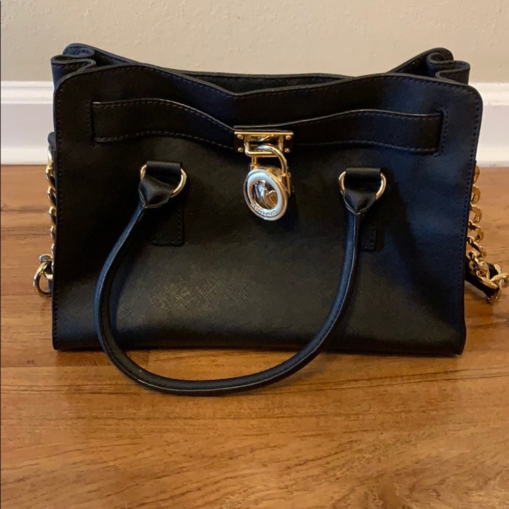 Black Michael Kors Hamilton Handbag